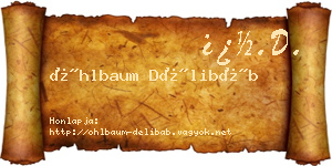 Öhlbaum Délibáb névjegykártya